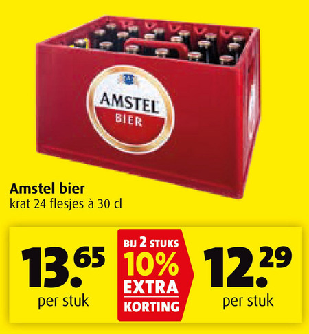 Amstel   krat bier folder aanbieding bij  Boni - details