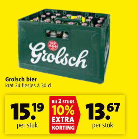 Grolsch   krat bier folder aanbieding bij  Boni - details