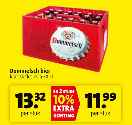 Dommelsch   krat bier folder aanbieding bij  Boni - details