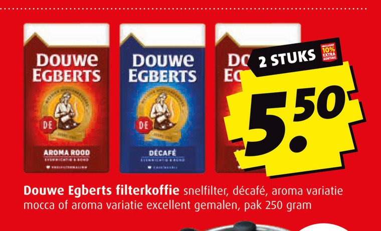 Douwe Egberts   koffie folder aanbieding bij  Boni - details