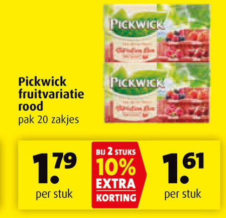 Pickwick   thee folder aanbieding bij  Boni - details