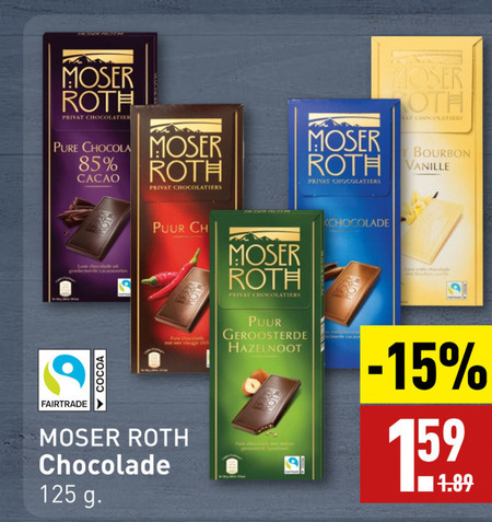 Moser Roth   chocolade folder aanbieding bij  Aldi - details