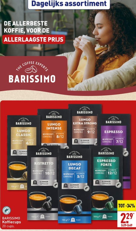 Barissimo   koffiecups folder aanbieding bij  Aldi - details