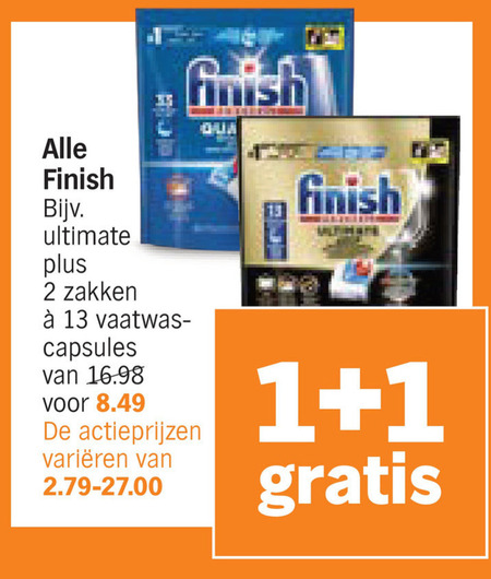 Finish   vaatwasmiddel folder aanbieding bij  Albert Heijn - details