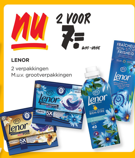 Lenor   wasmiddel, wasverzachter folder aanbieding bij  Jumbo - details