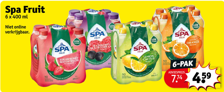 Spa en Fruit   fruitdrank folder aanbieding bij  Kruidvat - details