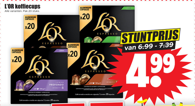 Douwe Egberts L Or   koffiecups folder aanbieding bij  Dirk - details