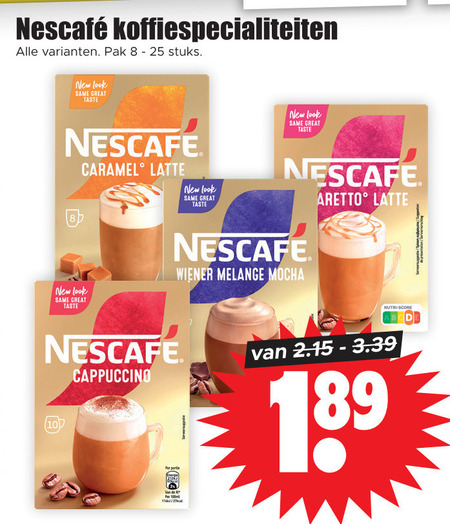 Nescafe   oploskoffie folder aanbieding bij  Dirk - details