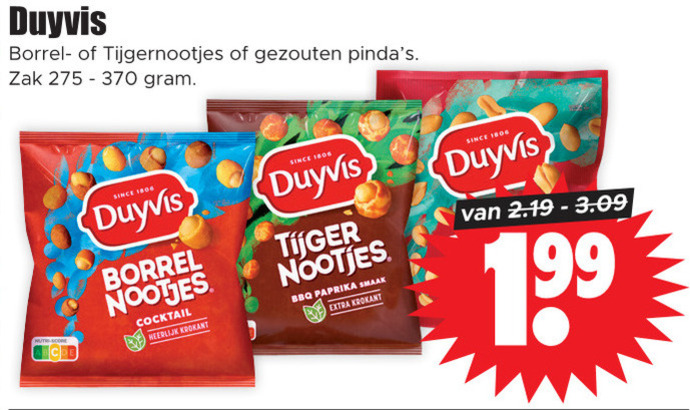 Duyvis   borrelnootjes folder aanbieding bij  Dirk - details