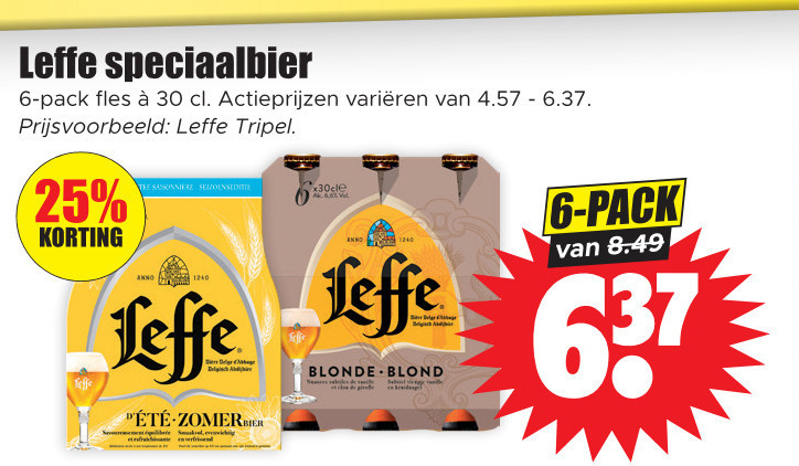 Leffe   speciaalbier folder aanbieding bij  Dirk - details