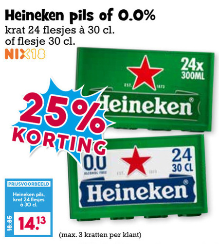 Heineken   krat bier folder aanbieding bij  Boons Markt - details