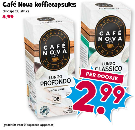 Cafe Nova   koffiecups folder aanbieding bij  Boons Markt - details