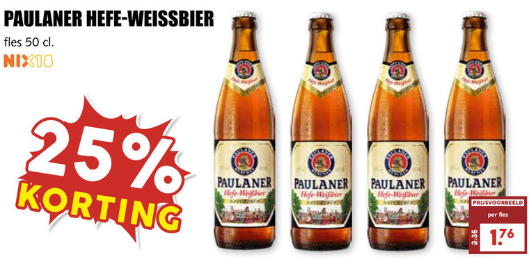 Paulaner   witbier folder aanbieding bij  MCD Supermarkt Basis - details