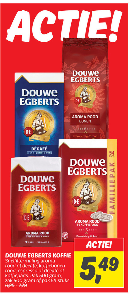 Douwe Egberts   koffiepad, koffie folder aanbieding bij  Dekamarkt - details