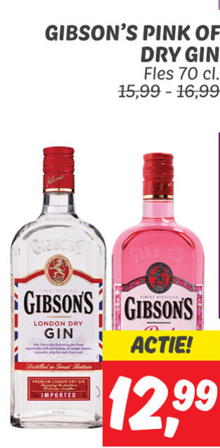 Gibsons   gin folder aanbieding bij  Dekamarkt - details