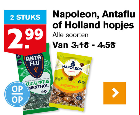 Napoleon   snoep folder aanbieding bij  Hoogvliet - details