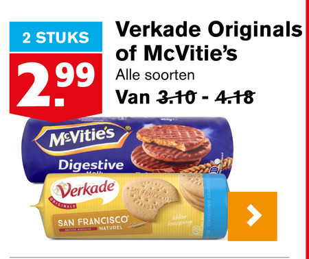 Verkade   biscuits folder aanbieding bij  Hoogvliet - details