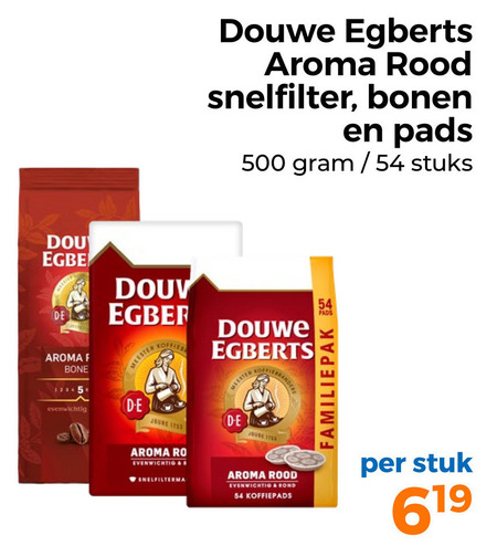 Douwe Egberts   koffie, koffiepad folder aanbieding bij  Trekpleister - details