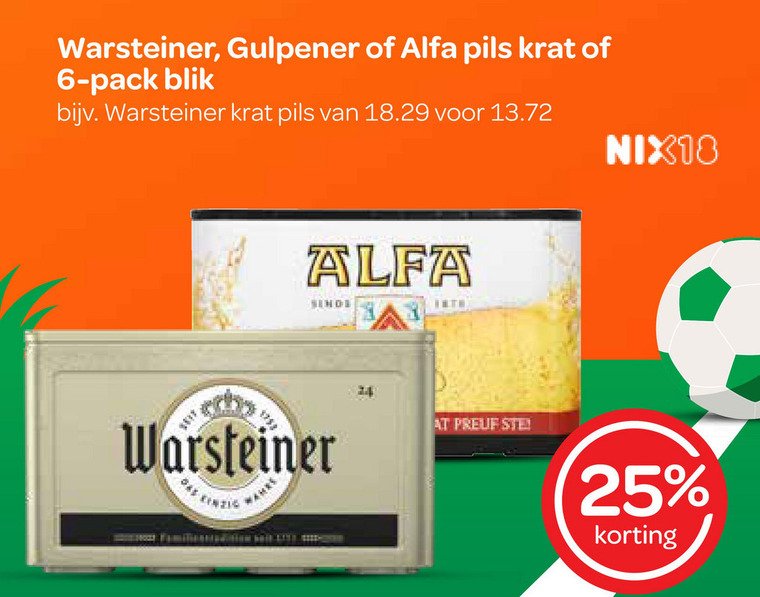 Gulpener   krat bier, blikje bier folder aanbieding bij  Spar - details