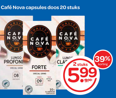 Cafe Nova   koffiecups folder aanbieding bij  Spar - details