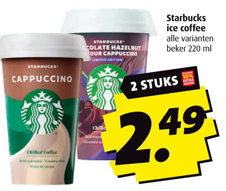 Starbucks   ijskoffie folder aanbieding bij  Boni - details