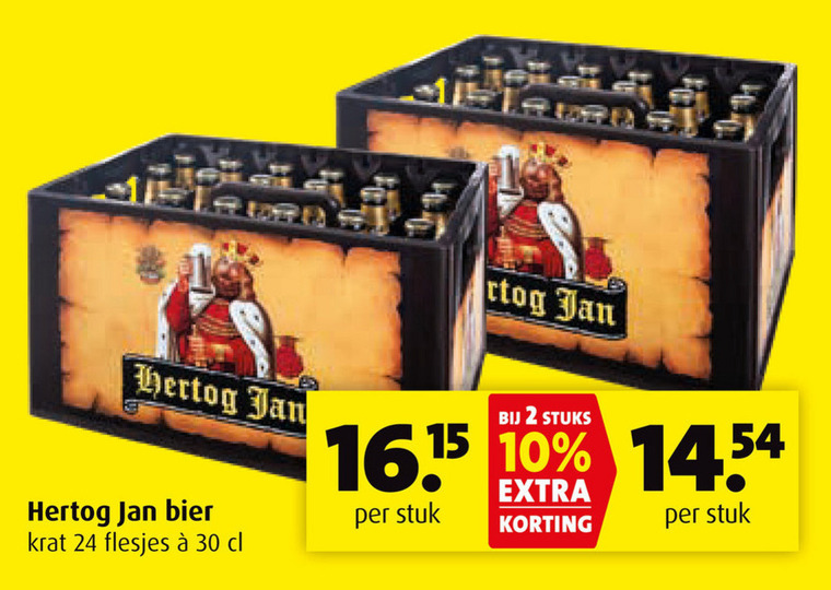 Hertog Jan   krat bier folder aanbieding bij  Boni - details