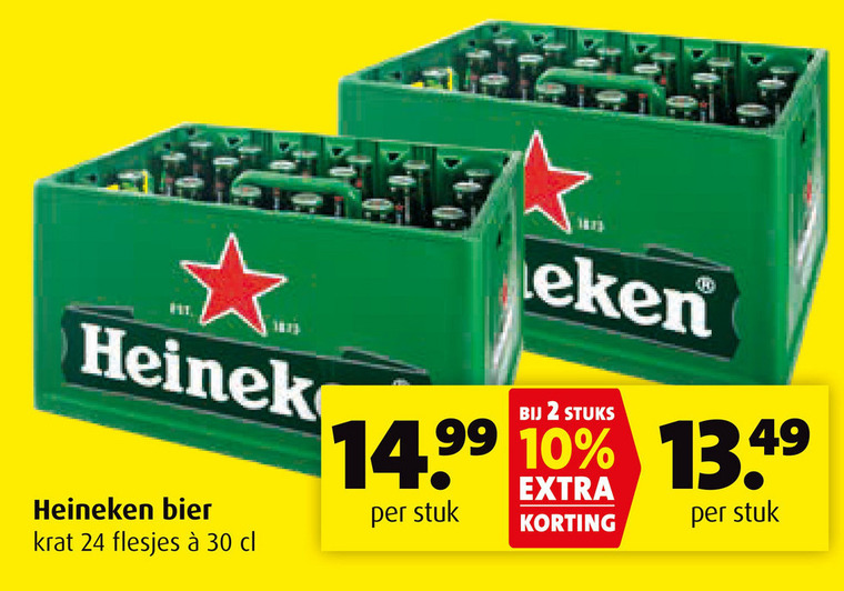 Heineken   krat bier folder aanbieding bij  Boni - details