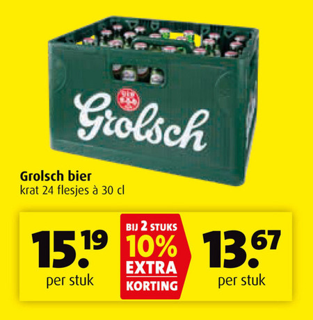 Grolsch   krat bier folder aanbieding bij  Boni - details