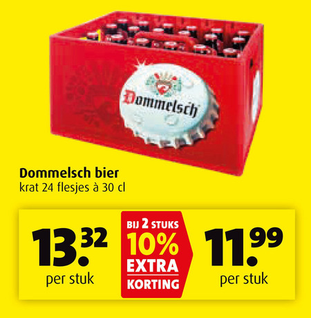 Dommelsch   krat bier folder aanbieding bij  Boni - details