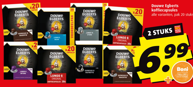 Douwe Egberts   koffiecups folder aanbieding bij  Boni - details