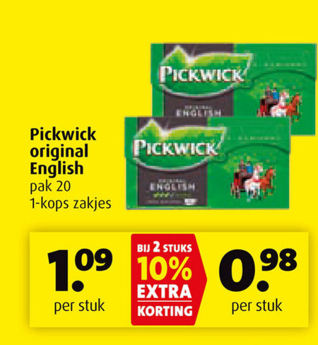 Pickwick   thee folder aanbieding bij  Boni - details