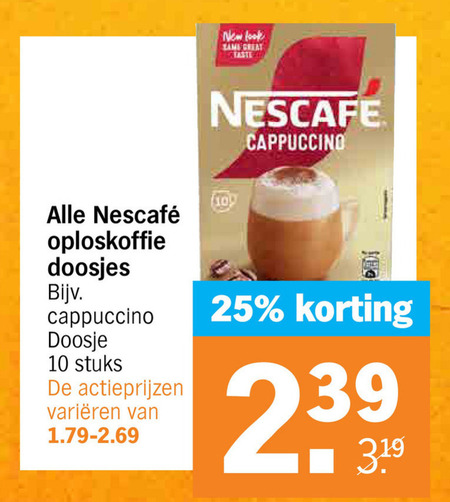 Nescafe   oploskoffie folder aanbieding bij  Albert Heijn - details