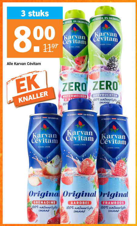 Karvan Cevitam   limonadesiroop folder aanbieding bij  Albert Heijn - details