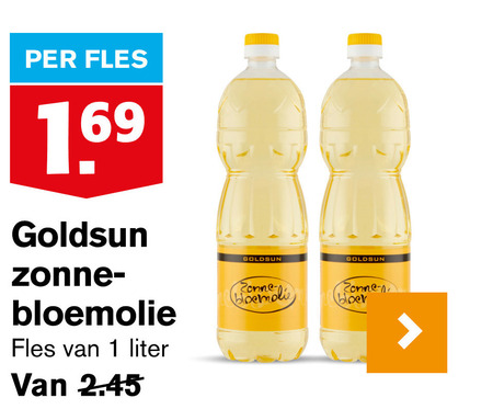 Goldsun   zonnebloemolie folder aanbieding bij  Hoogvliet - details