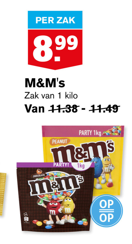 M en Ms   chocoladepindas folder aanbieding bij  Hoogvliet - details