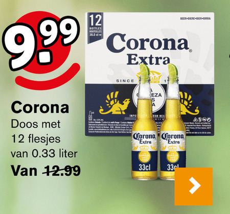 Corona   speciaalbier folder aanbieding bij  Hoogvliet - details