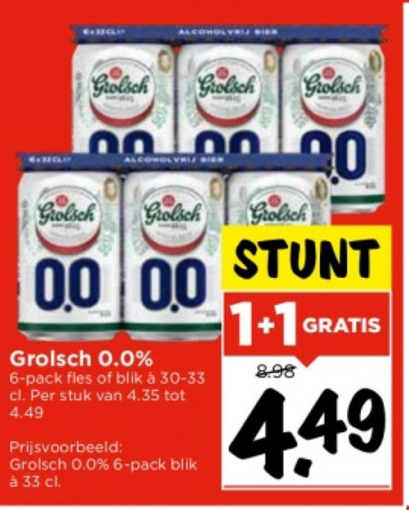 Grolsch   alcoholvrij bier folder aanbieding bij  Vomar - details