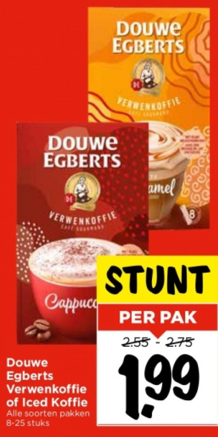 Douwe Egberts   oploskoffie folder aanbieding bij  Vomar - details