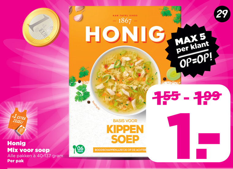 Honig   soep folder aanbieding bij  Plus - details