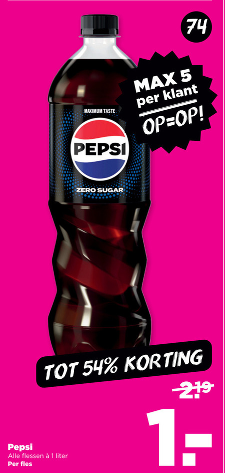 Pepsi   cola folder aanbieding bij  Plus - details