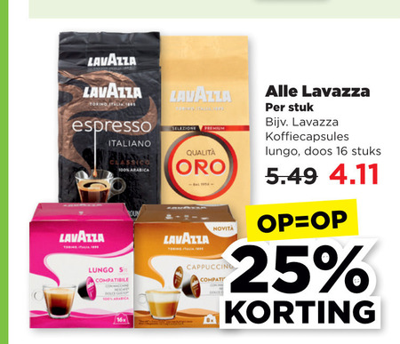 Lavazza   dolce gusto capsules, koffiebonen folder aanbieding bij  Plus - details