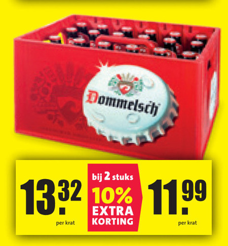 Dommelsch   krat bier folder aanbieding bij  Nettorama - details