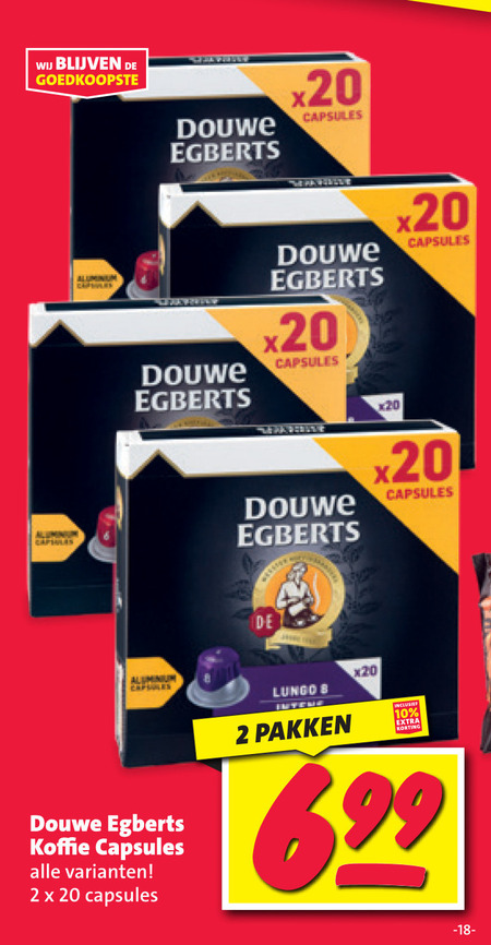 Douwe Egberts   koffiecups folder aanbieding bij  Nettorama - details