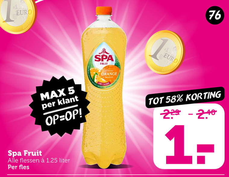 Spa en Fruit   fruitdrank folder aanbieding bij  Coop - details