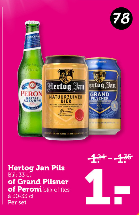 Peroni   speciaalbier, blikje bier folder aanbieding bij  Coop - details