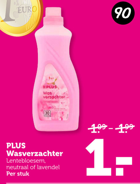 Plus Huismerk   wasverzachter folder aanbieding bij  Coop - details