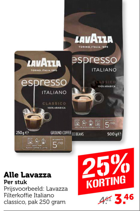 Lavazza   koffie, koffiecups folder aanbieding bij  Coop - details