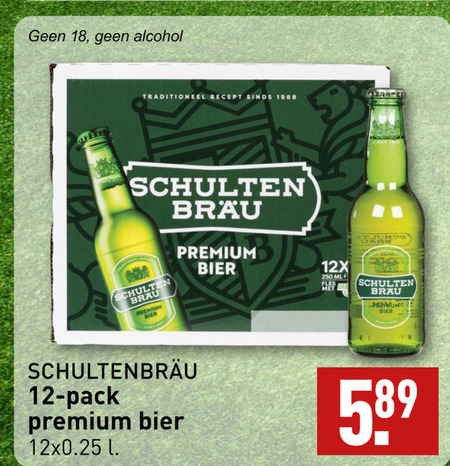 Schultenbrau   flesje bier folder aanbieding bij  Aldi - details