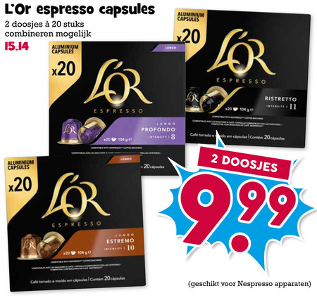 Douwe Egberts L Or   koffiecups folder aanbieding bij  Boons Markt - details