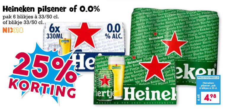 Heineken   blikje bier folder aanbieding bij  Boons Markt - details